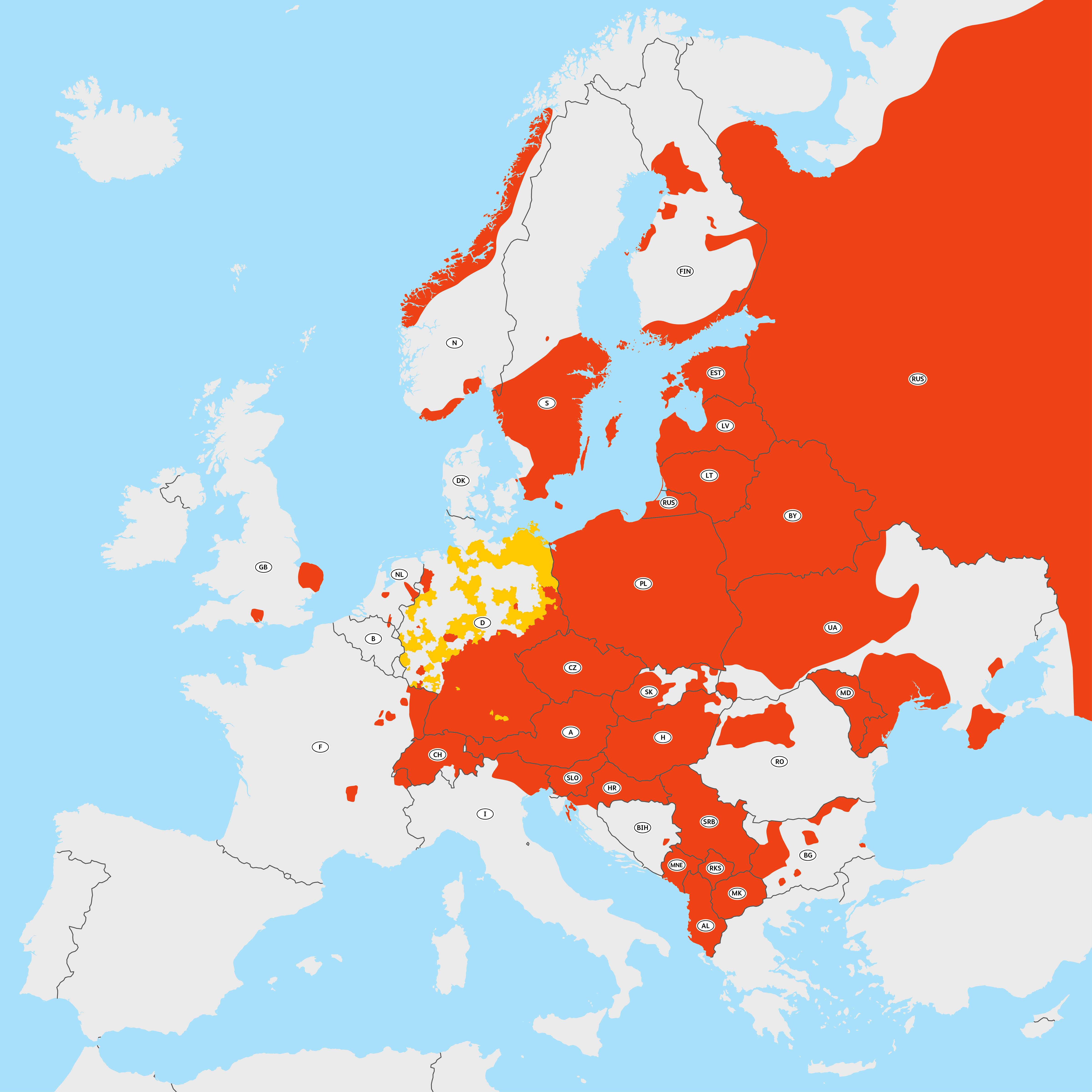 FSME-Risikogebiete in Europa | Zecken.de