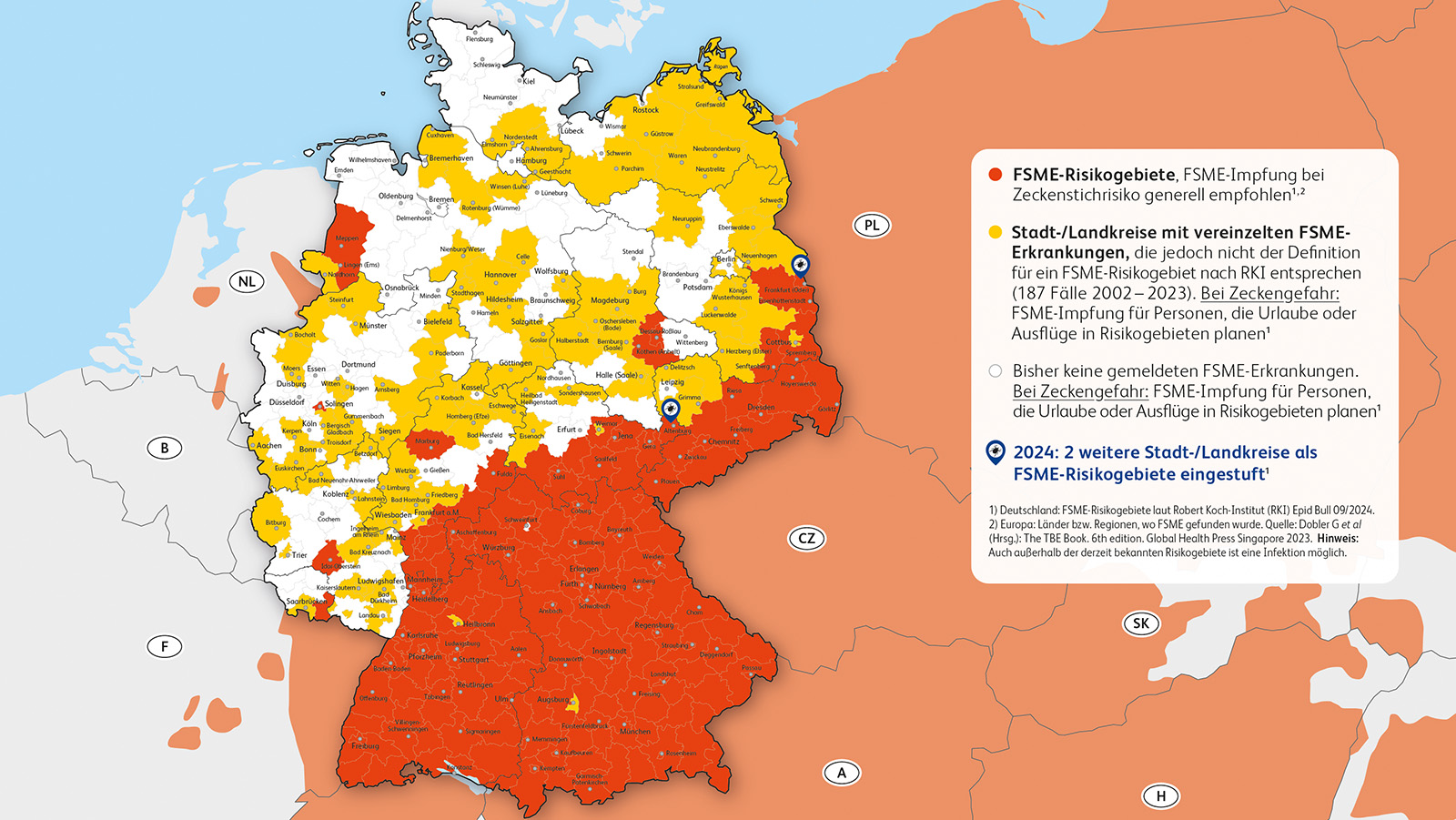 Neue FSMERisikogebiete in Deutschland Zecken.de