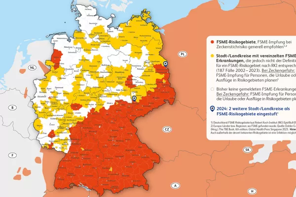 FSME-Risikogebiete in Deutschland