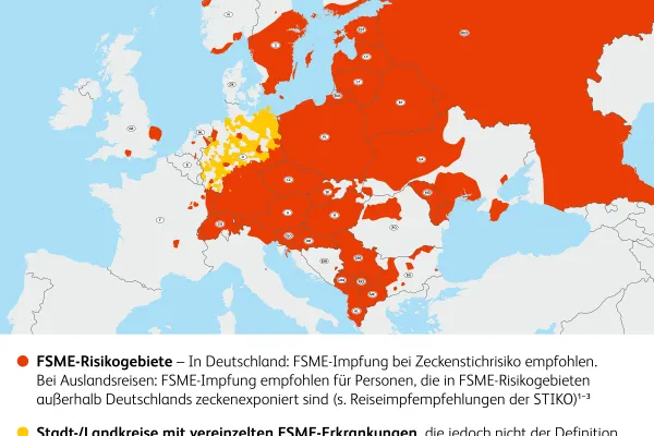 FSME-Risikogebiete Europa 2025