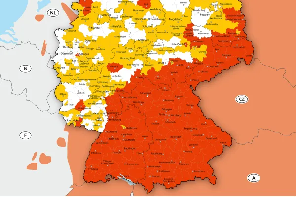 FSME-Risikogebiete in Deutschland 2026