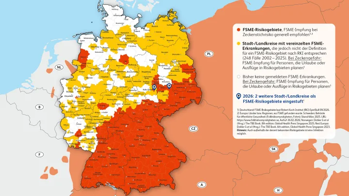FSME-Risikogebiet in Deutschland 2026