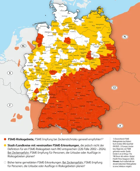 FSME-Risikogebiete Deutschland