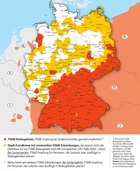FSME-Risikogebiete Deutschland